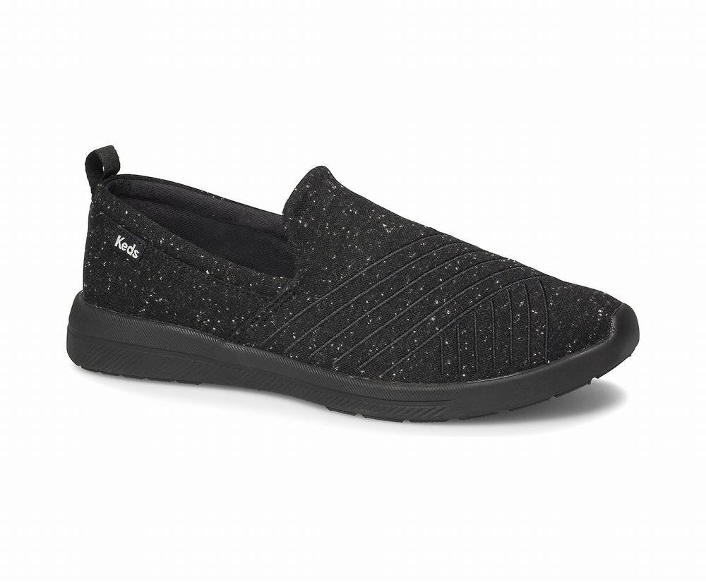 Women's Keds Studio Hart Jersey Slip Ons Black 9840672VT - South Africa